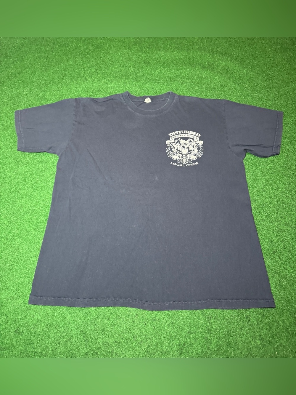 Disturbed Vintage Concert T Shirt Local Crew XL Rock Metal Band Y2K Grunge